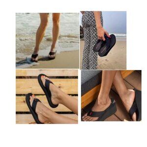 Rocket Dog Women's Diver Wedge Flip Flops Black NEW/NWT!